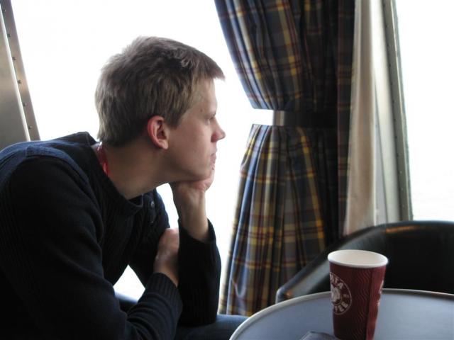 Alex nachdenklich - Rückfahrt